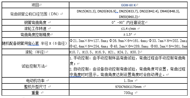 GGW-60K礦山流體輸送用電焊鋼管彎曲試驗機